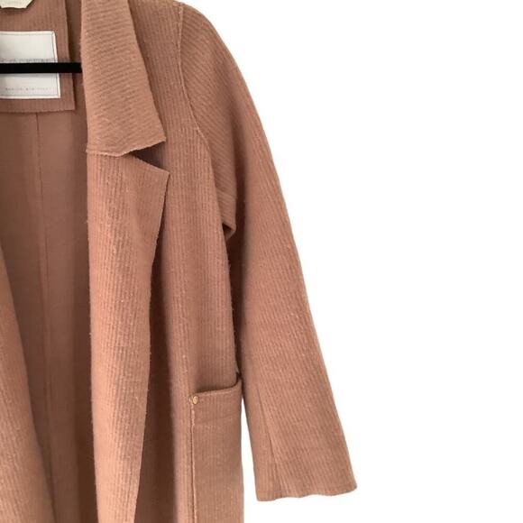 Sosken Studios Pink Size Small Open Front Ribbed Brushed Knit Heidi Overcoat - Picture 6 of 14